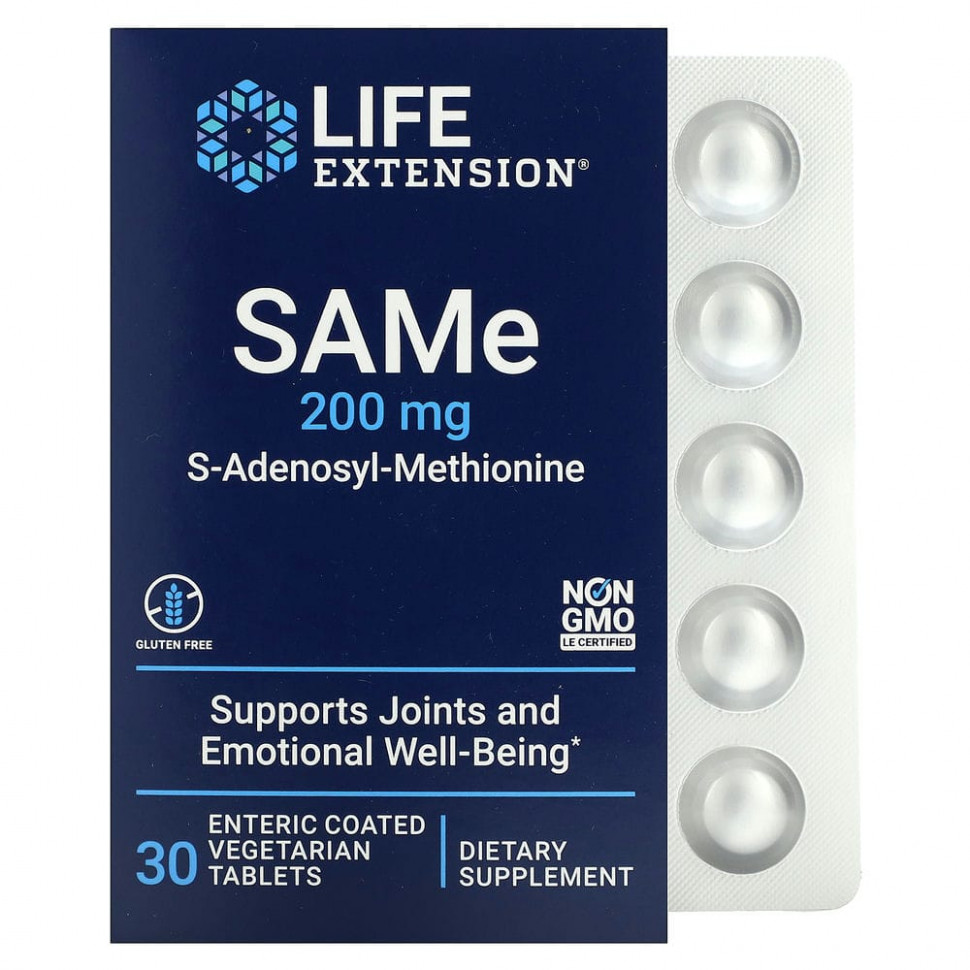  Life Extension, SAMe, S--, 200 , 30 ,     IHerb ()