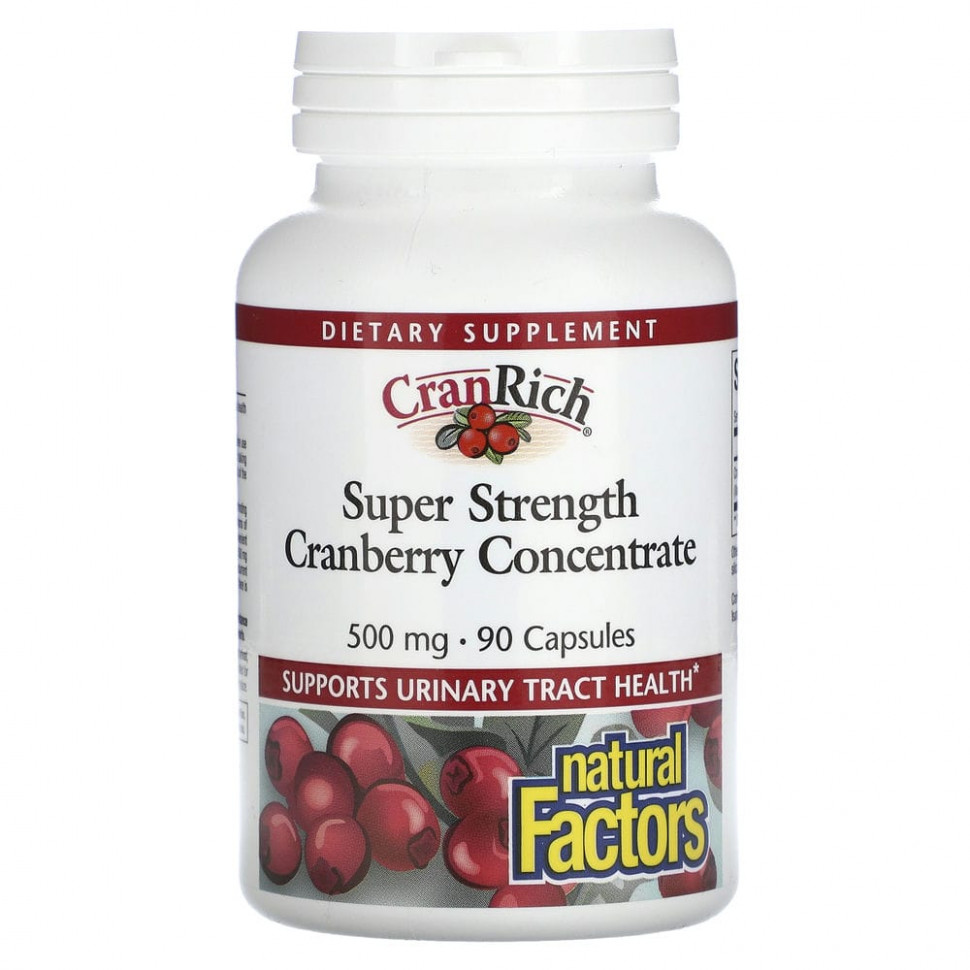   Natural Factors, CranRich, Super Strength,  , 500 , 90    -     , -  