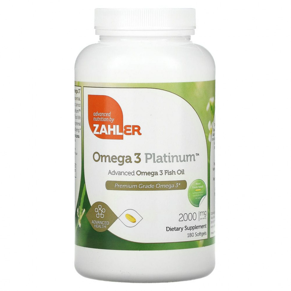   Zahler, Omega 3 Platinum,     -3, 1000 , 180     -     , -  