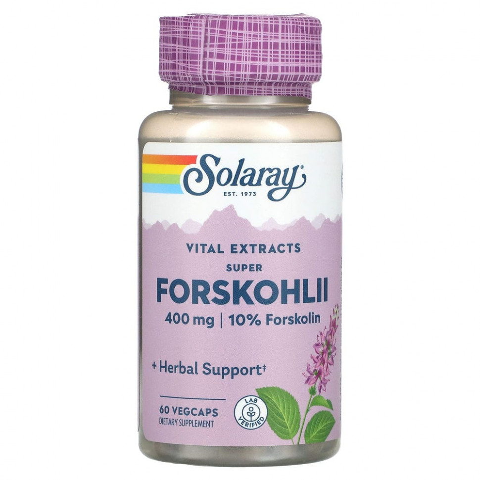  Solaray, Ayurvedic Herbs, Super Forskohlii, 400 , 60    IHerb ()