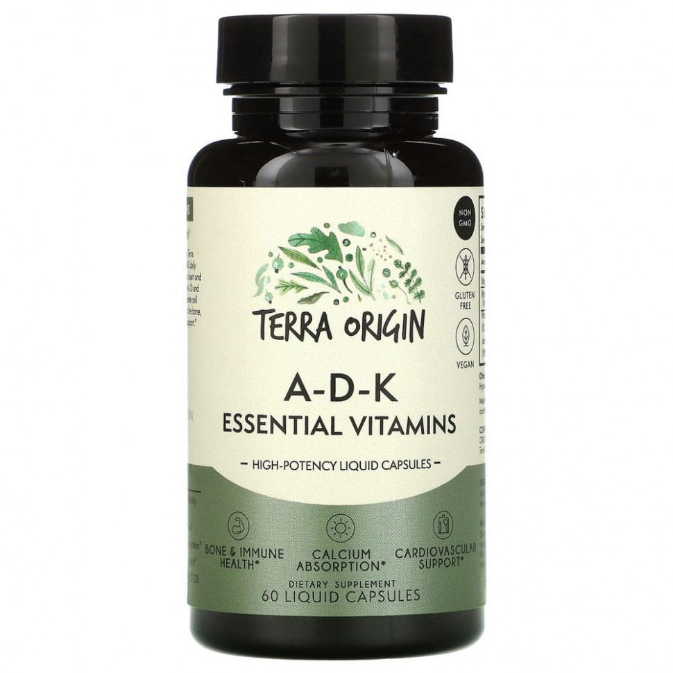   Terra Origin, ADK Essential Vitamins, 60     -     , -,   