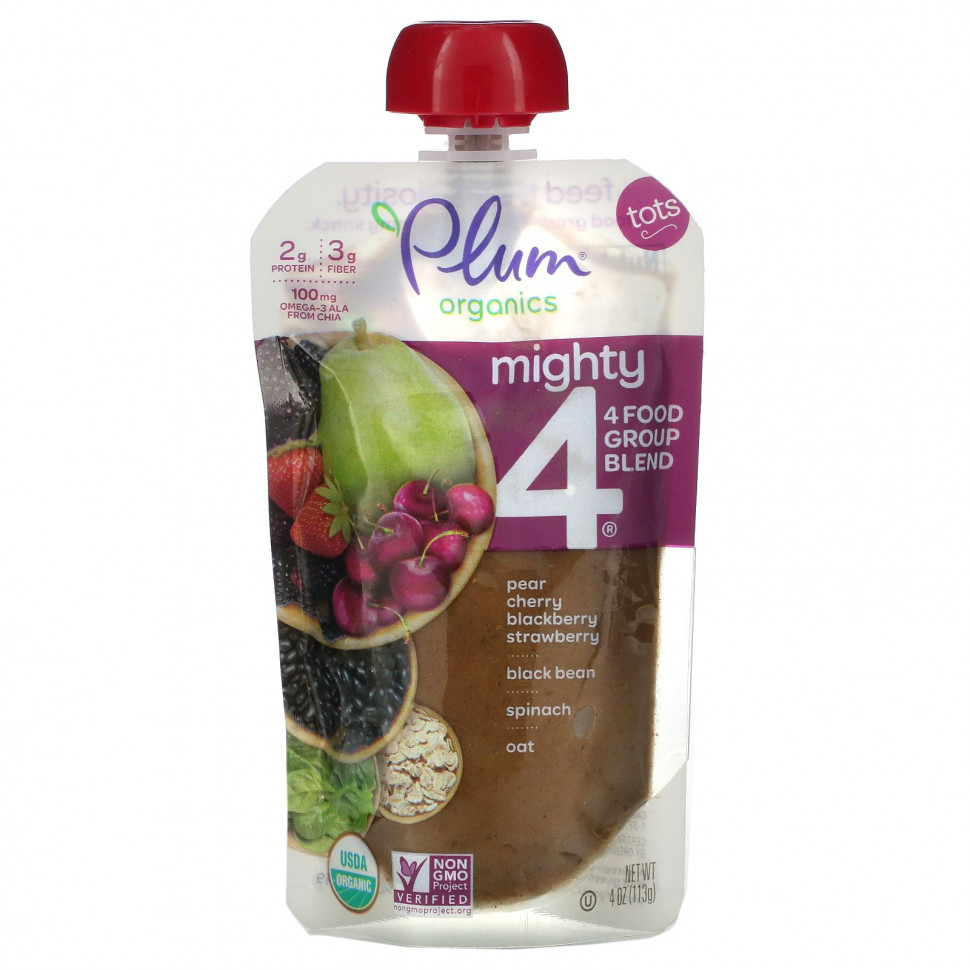   Plum Organics, Mighty 4,  4 Food Group, , , , , ,  , , , 113  (4 )   -     , -  