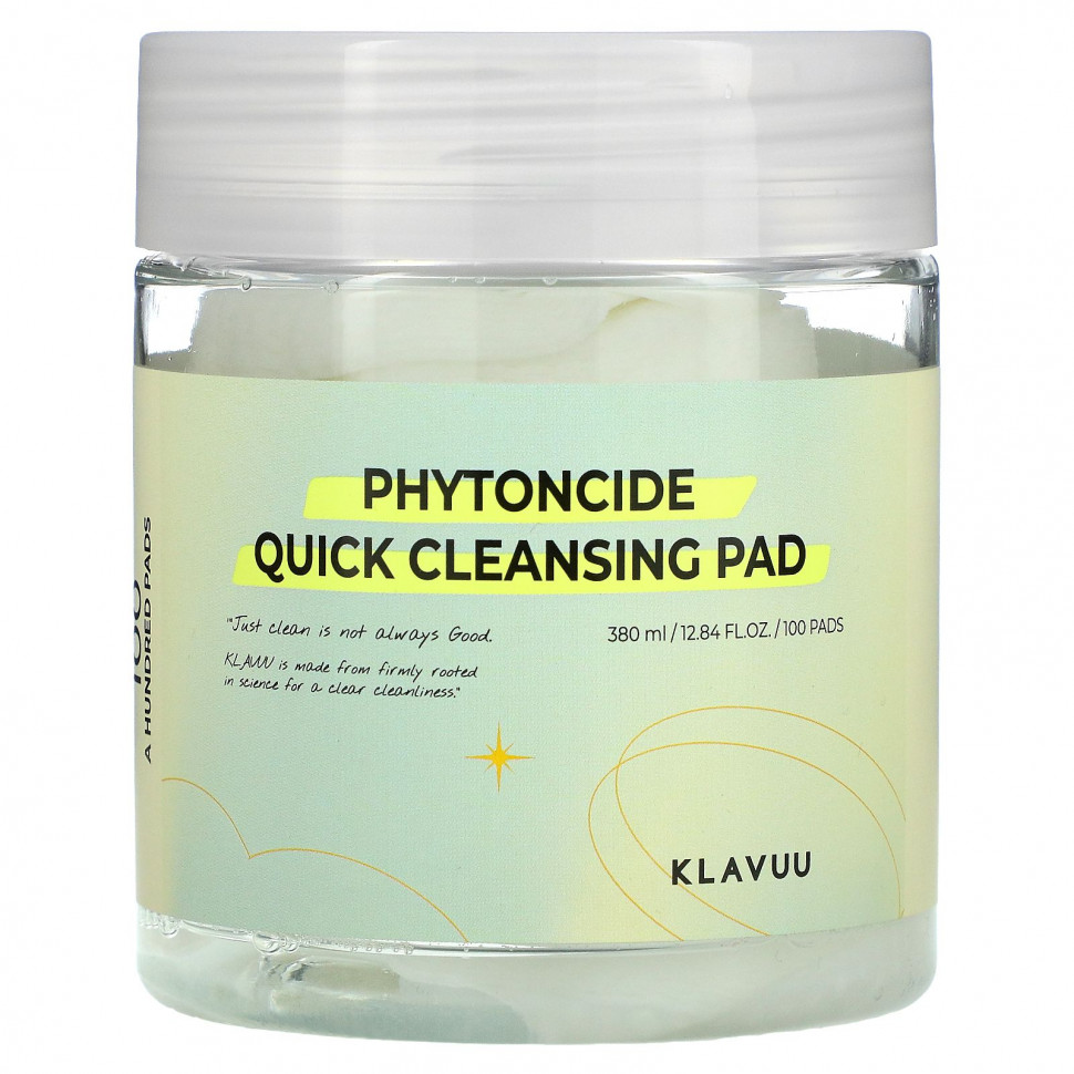   KLAVUU, Phytoncide Quick Cleansing Pad, 100    -     , -  