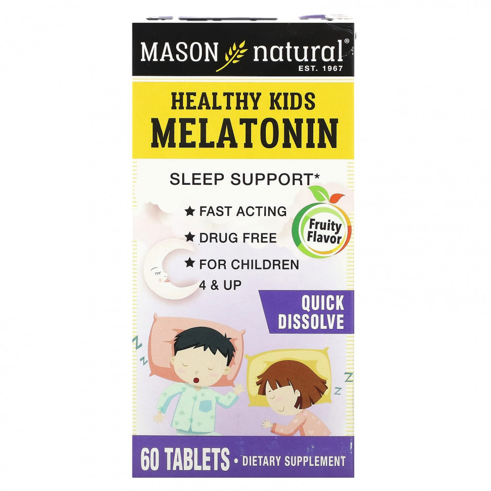  Mason Natural, Healthy Kids Melatonin,    4 , , 60   IHerb ()