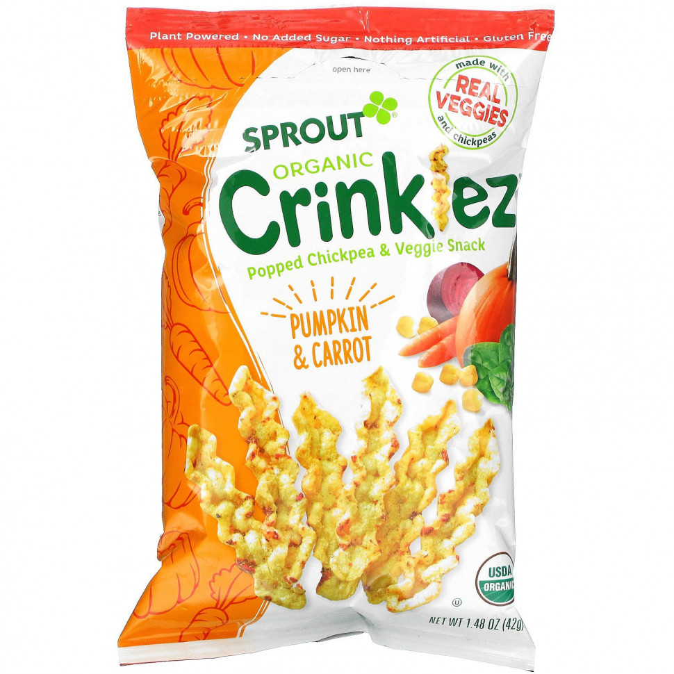   Sprout Organic, Crinklez,     ,    12 ,   , 42  (1,48 )   -     , -  