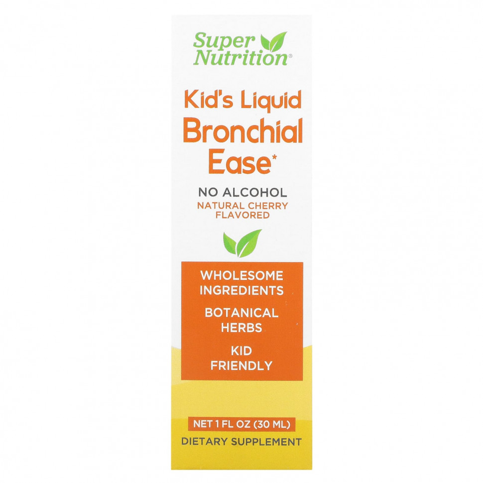   Super Nutrition, Kid's Liquid Bronchial Ease,  , , 30  (1 . )   -     , -,   