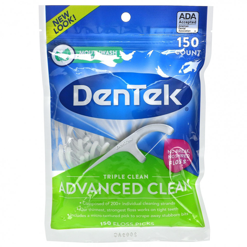   DenTek, Advanced Clean Floss Picks,    , 150    -     , -  