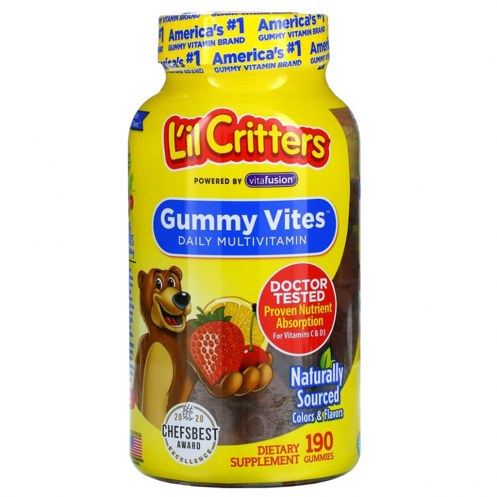   L'il Critters, Gummy Vites,  , 190     -     , -  