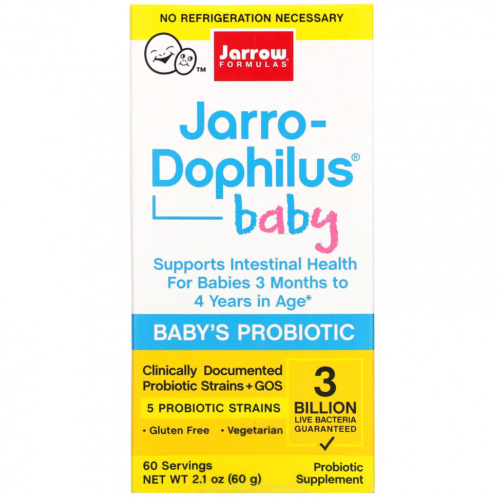   Jarrow Formulas, Jarro-Dophilus Baby,  ,  3   4 , 3   , 60  (2,1 )   -     , -,   