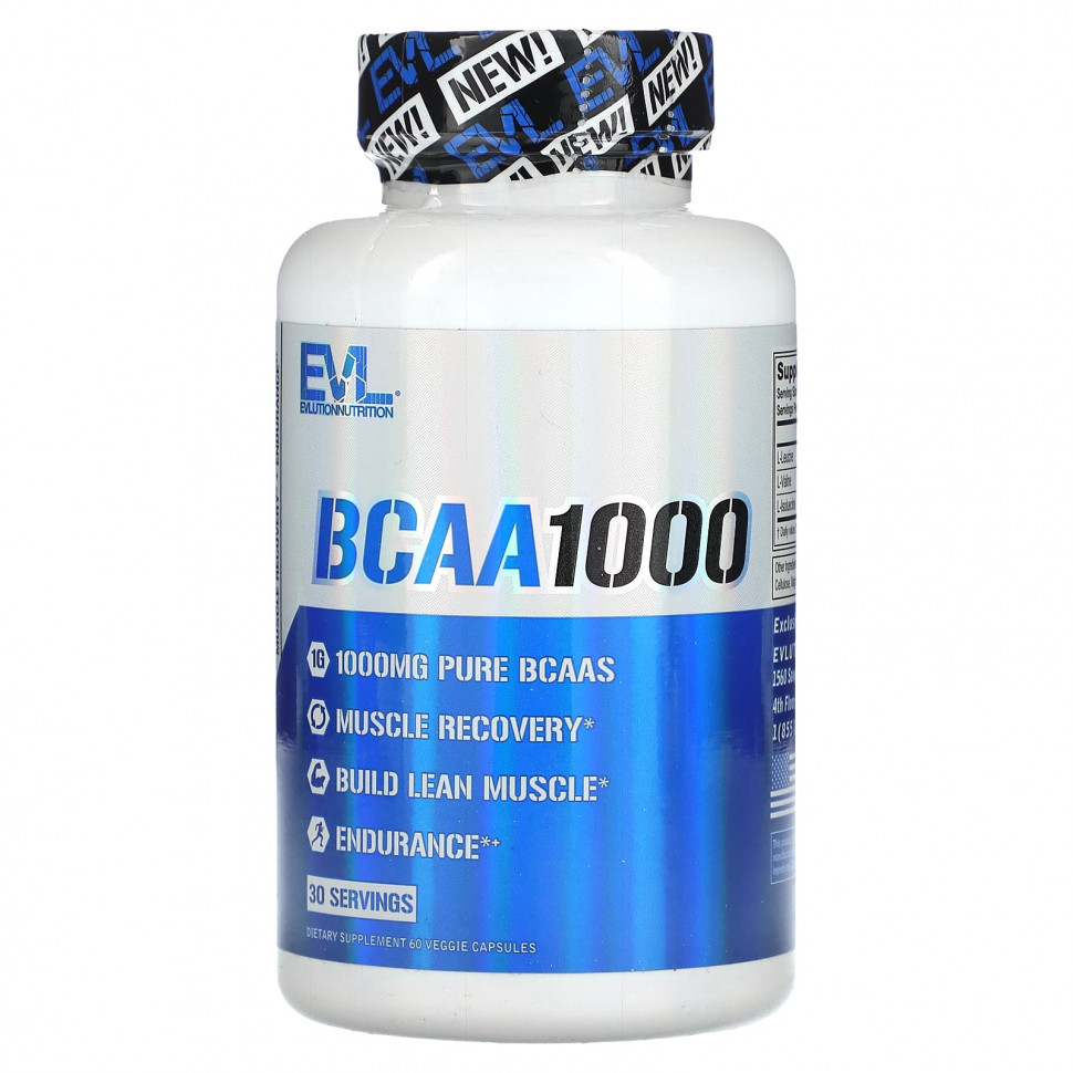   EVLution Nutrition, BCAA1000, 500 , 60     -     , -  