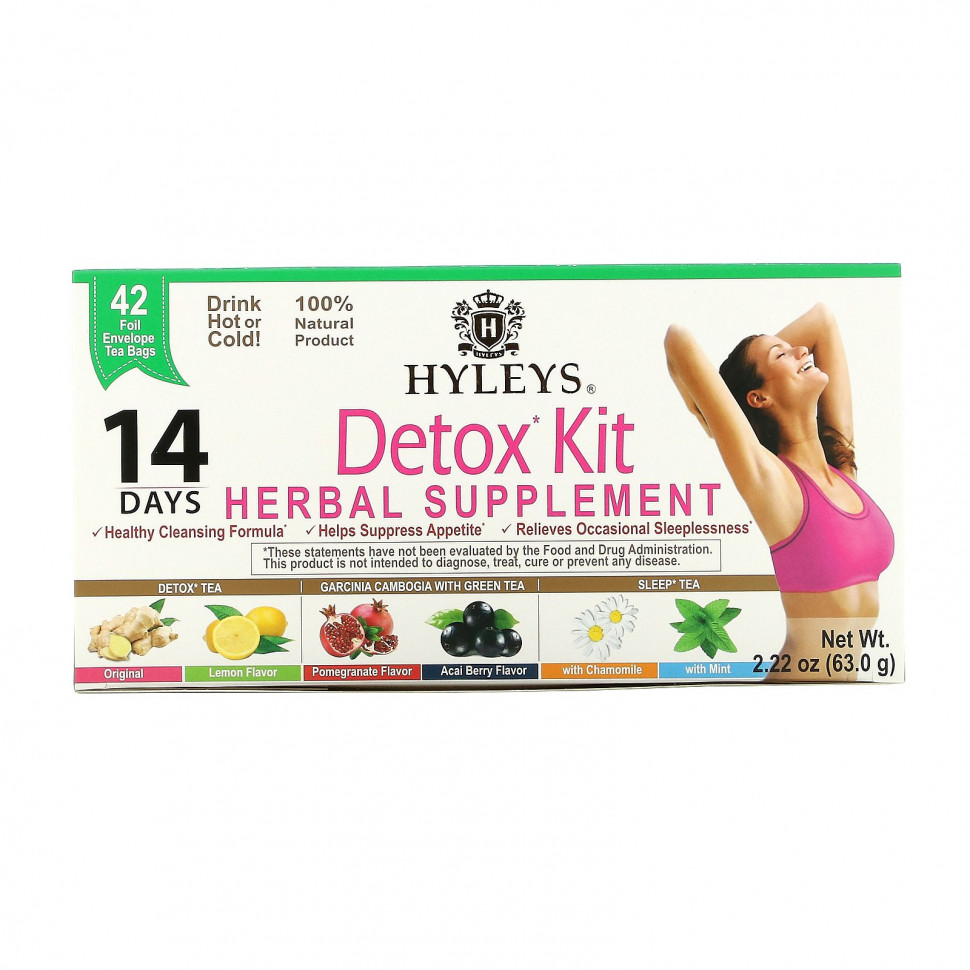   Hyleys Tea, Detox Kit, 14- ,  , 42     , 63,0  (2,22 )   -     , -  