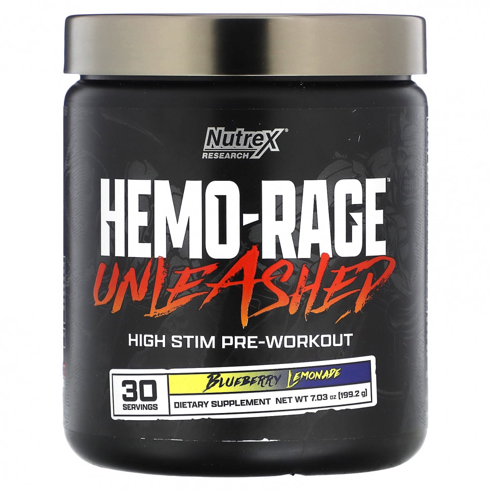   Nutrex Research, Hemo-Rage Unleashed, High Stim  ,  , 199,2  (7,03 )   -     , -  