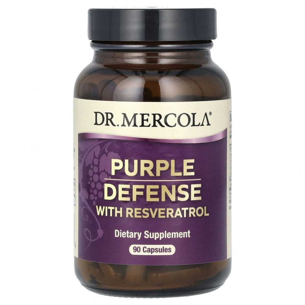  Dr. Mercola, Purple Defense with Resveratrol, 90 Capsules  IHerb ()
