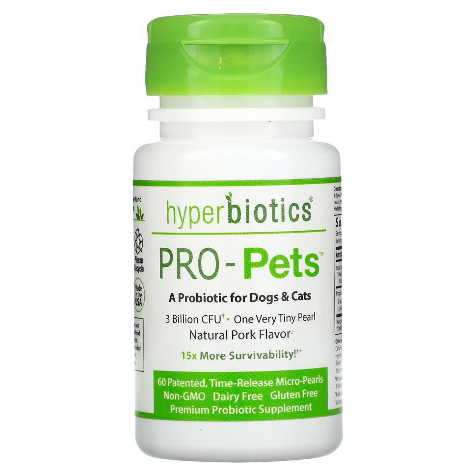   Hyperbiotics, Pro-Pets,     ,  , 3  ,  60, -      -     , -  