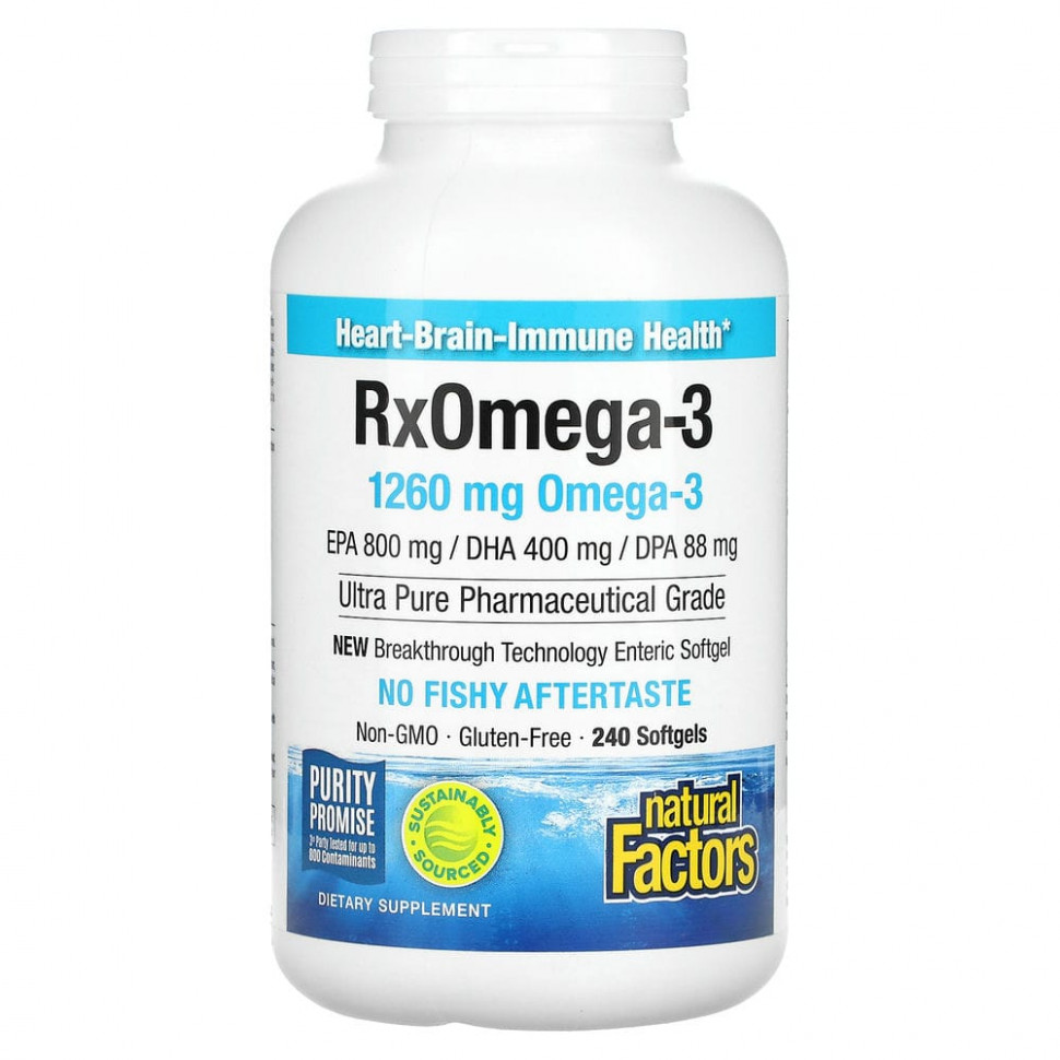   Natural Factors, Natural Factors, Rx Omega-3,  , 400    200  , 240     -     , -  