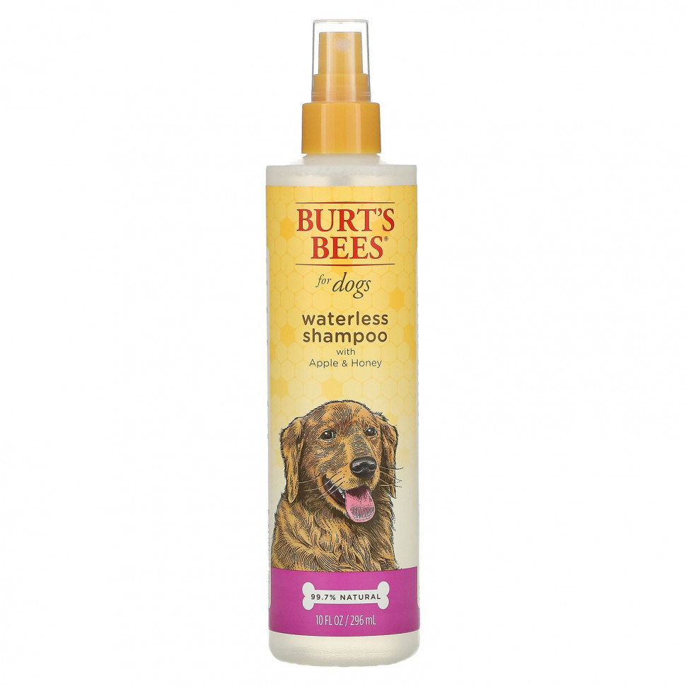   Burt's Bees, Waterless Shampoo for Dogs, Apple & Honey, 10 fl oz (296 ml)   -     , -  