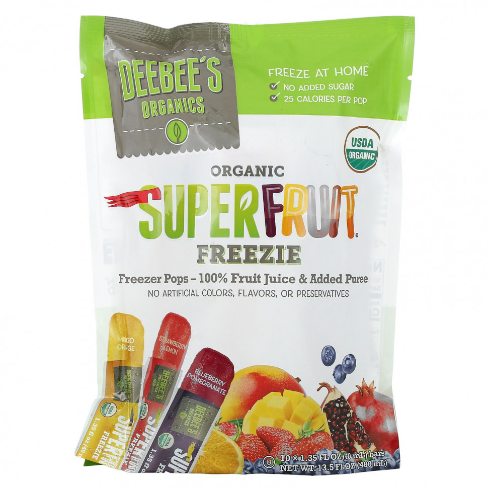   Deebee's Organic, Superfruit Freezie, , 10 , 40  (1,35 . )   -     , -  