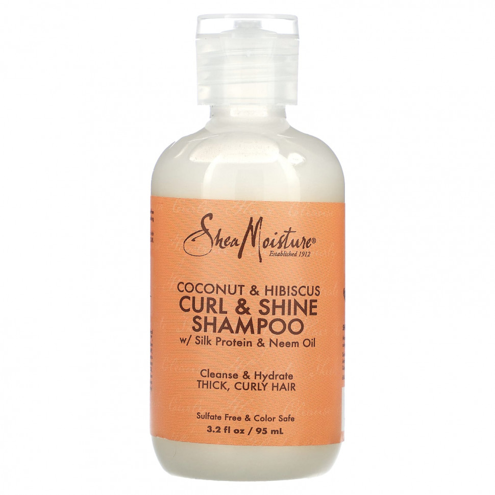   SheaMoisture, Curl & Shine Shampoo,    ,   , 95  (3,2 . )   -     , -  