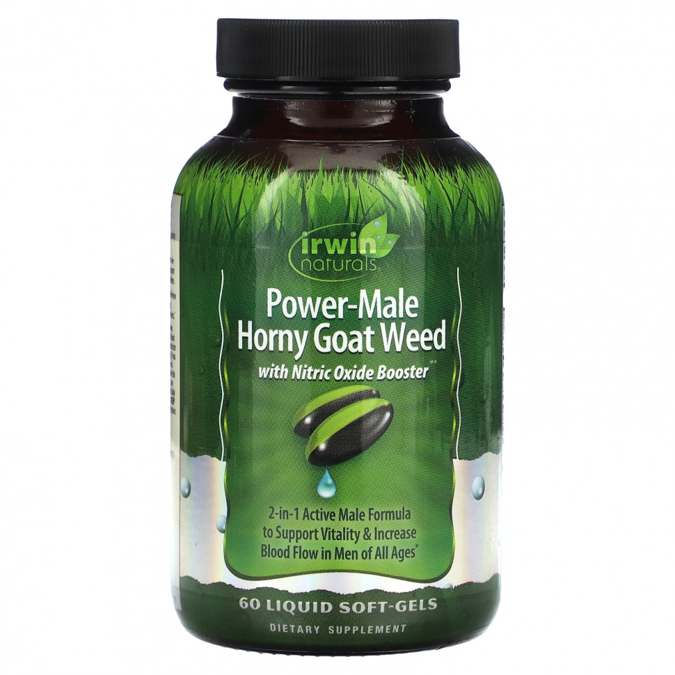   Irwin Naturals, Power-Male Horny Goat Weed,    , 60     -     , -  