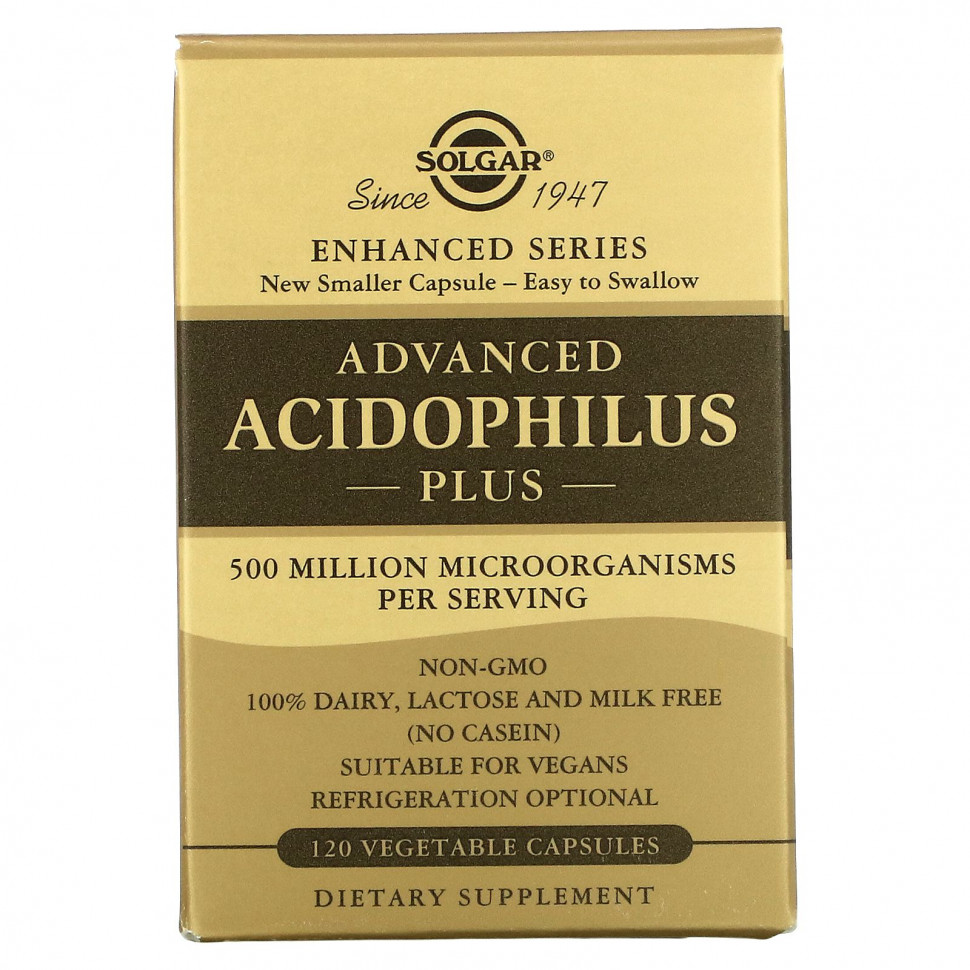   Solgar, Advanced Acidophilus Plus, 120     -     , -  