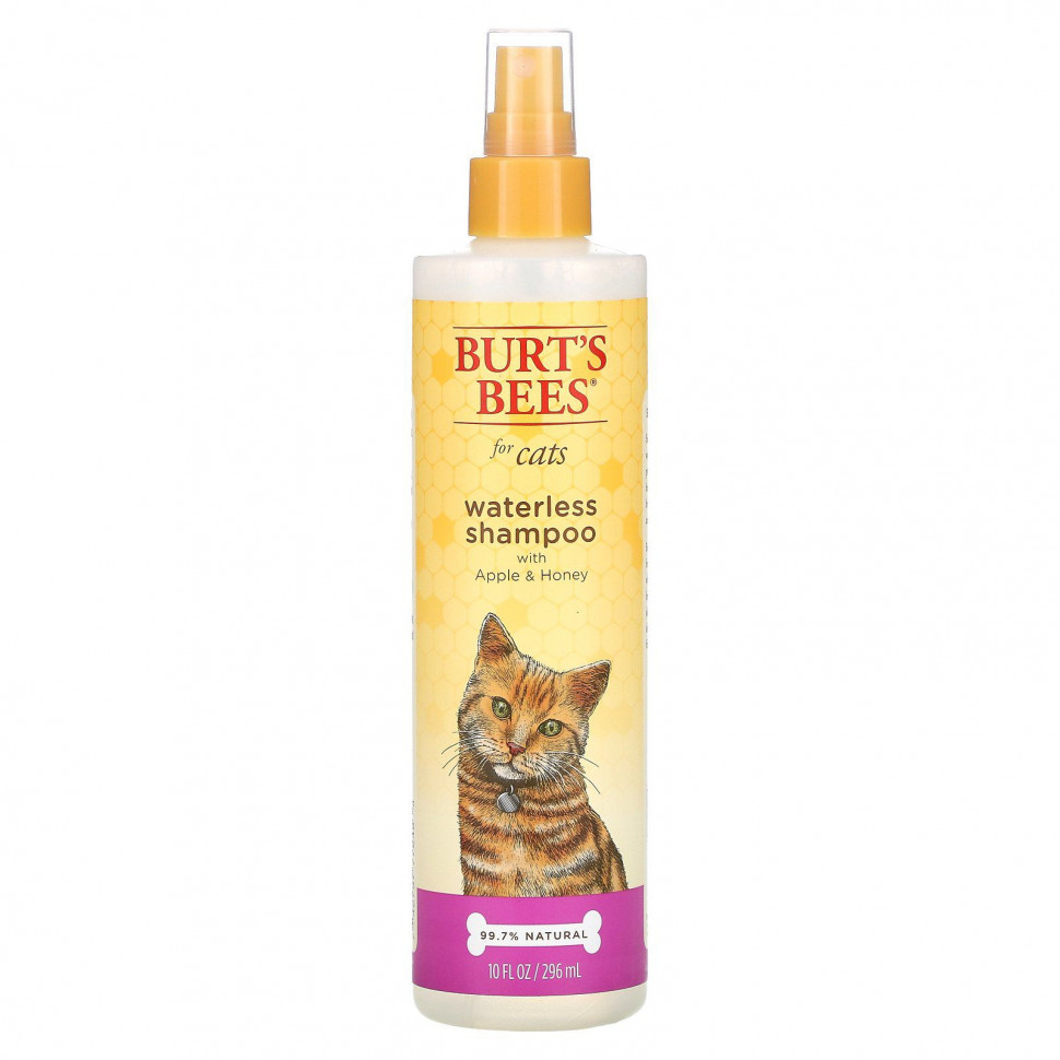   Burt's Bees, Waterless Shampoo for Cats, Apple & Honey, 10 fl oz (296 ml)   -     , -  