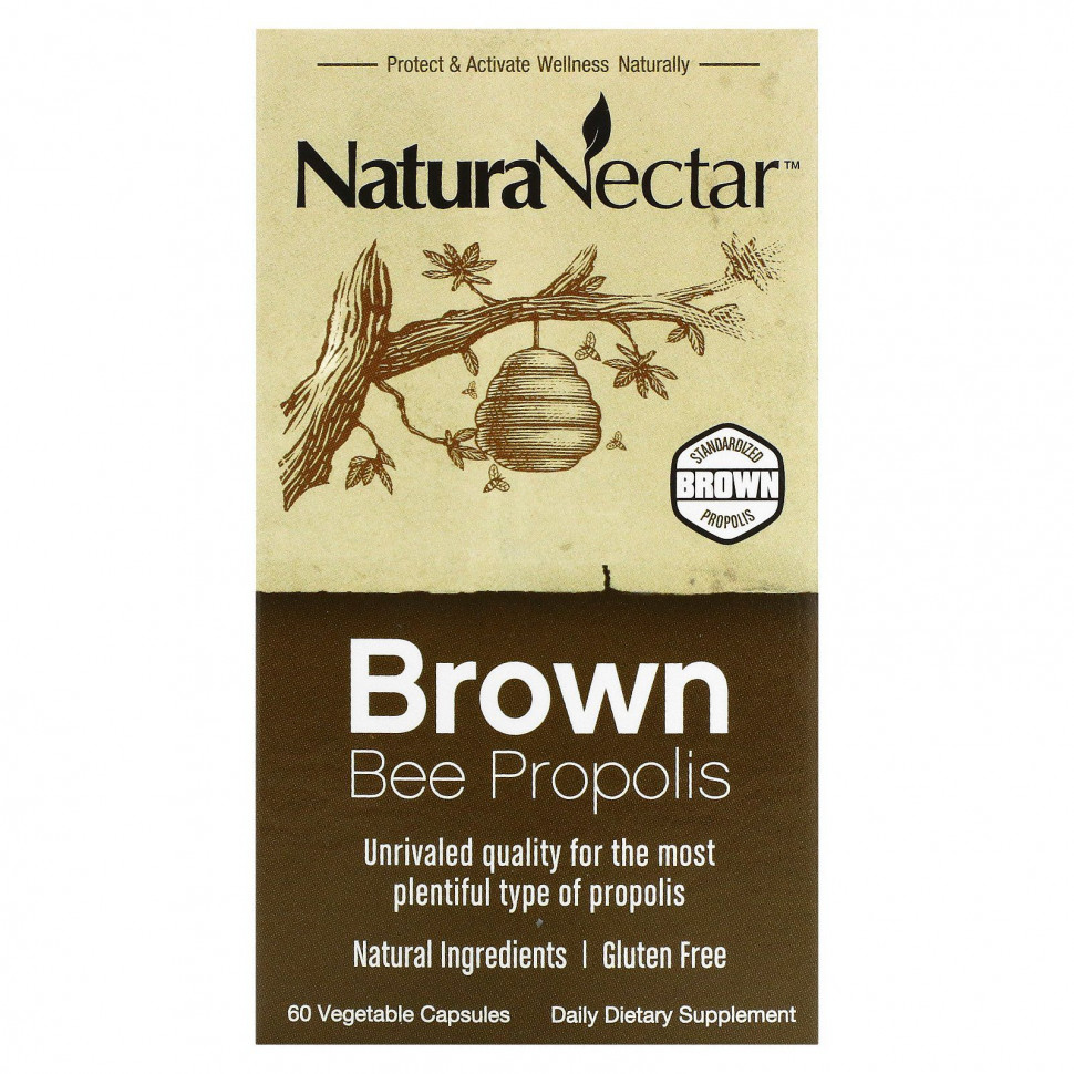   NaturaNectar, Brown Bee Propolis, 60     -     , -,   