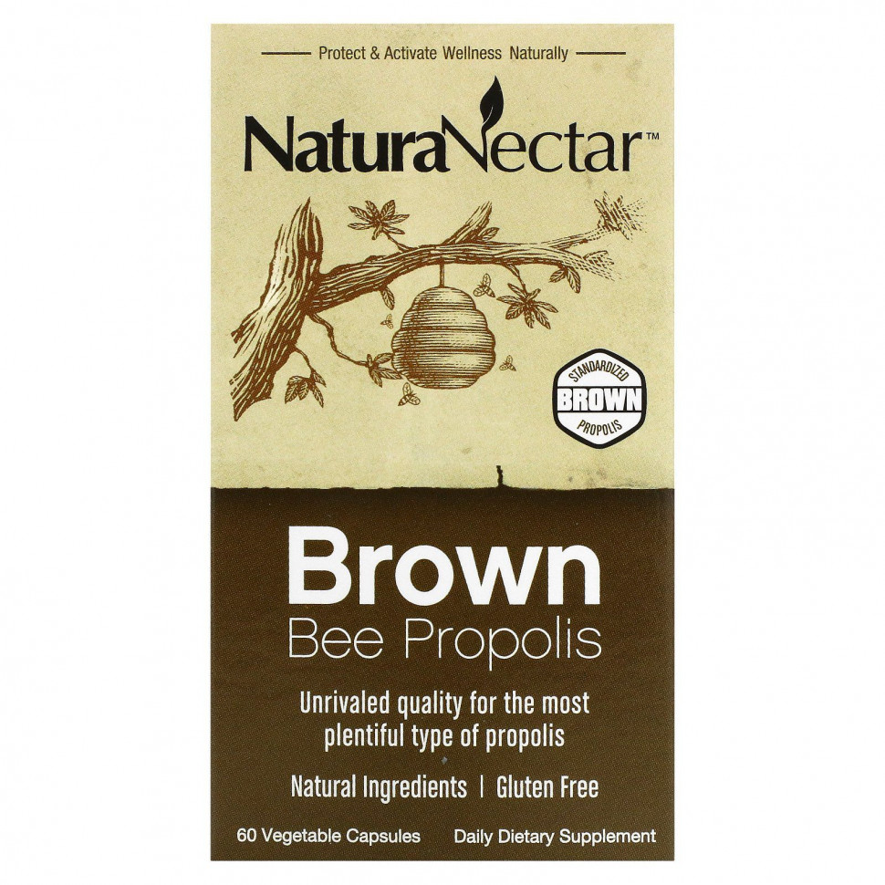   NaturaNectar, Brown Bee Propolis, 60     -     , -  