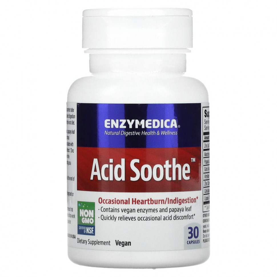   Enzymedica, Acid Soothe, 30    -     , -,   