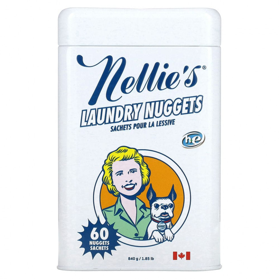   Nellie's, Laundry Nuggets, Unscented, 60 Loads, 1.85 lb (840 g)   -     , -  