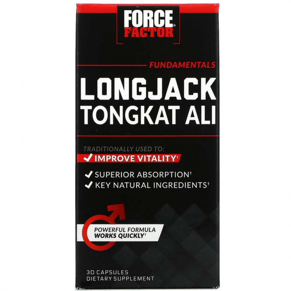   Force Factor, Longjack Tongkat Ali,  , 500 , 30    -     , -  