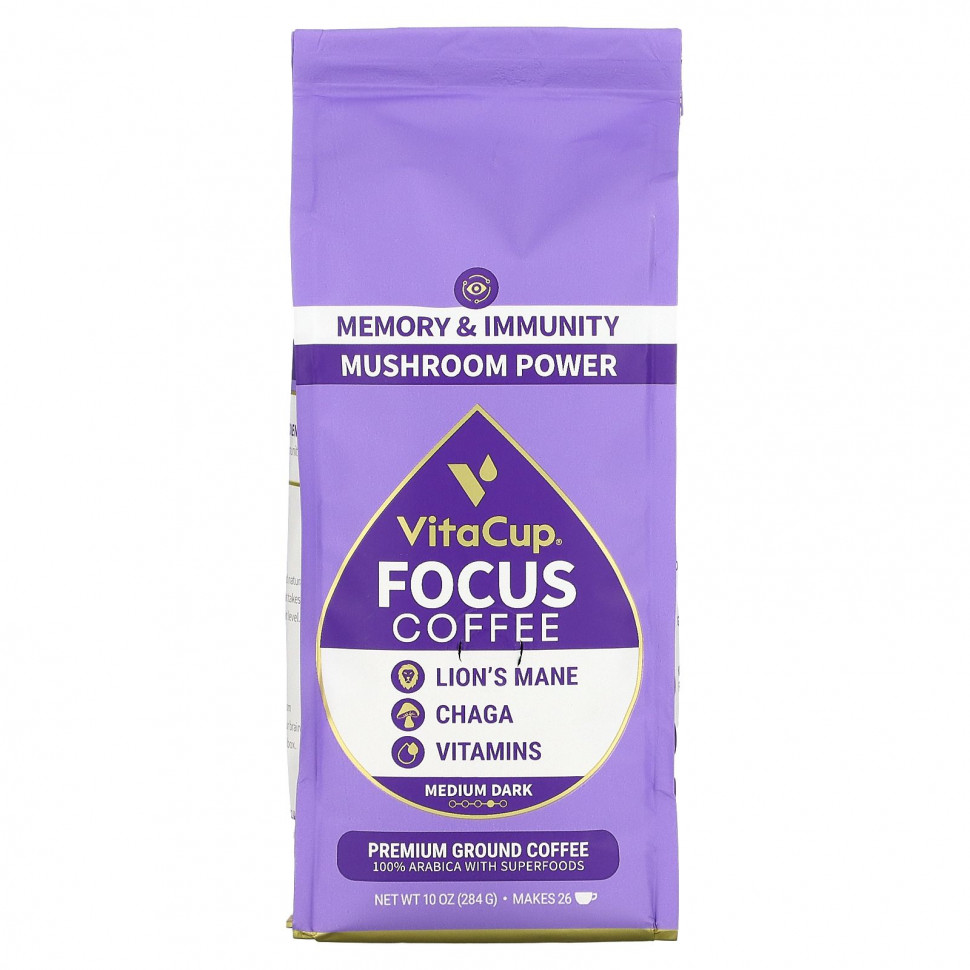  VitaCup, Focus Coffee,  ,  , 284  (10 )  IHerb ()