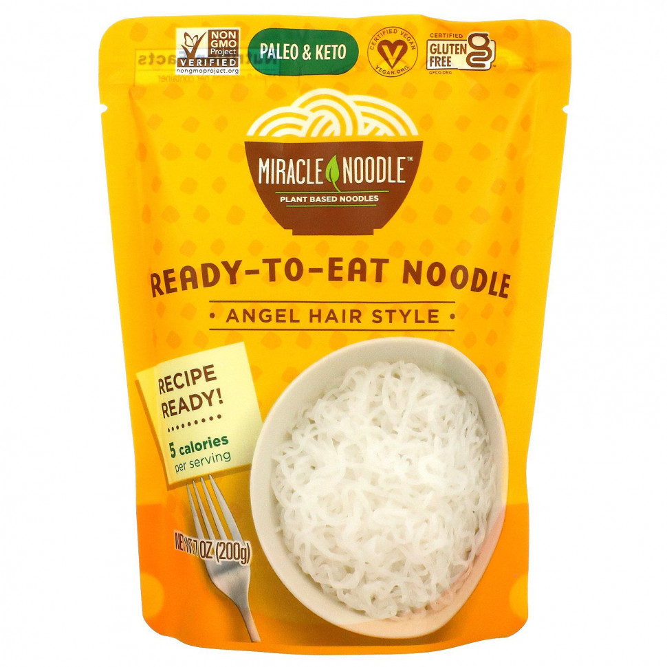   Miracle Noodle, Ready to Eat Noodle, Angel Hair Style, 200  (7 )   -     , -  