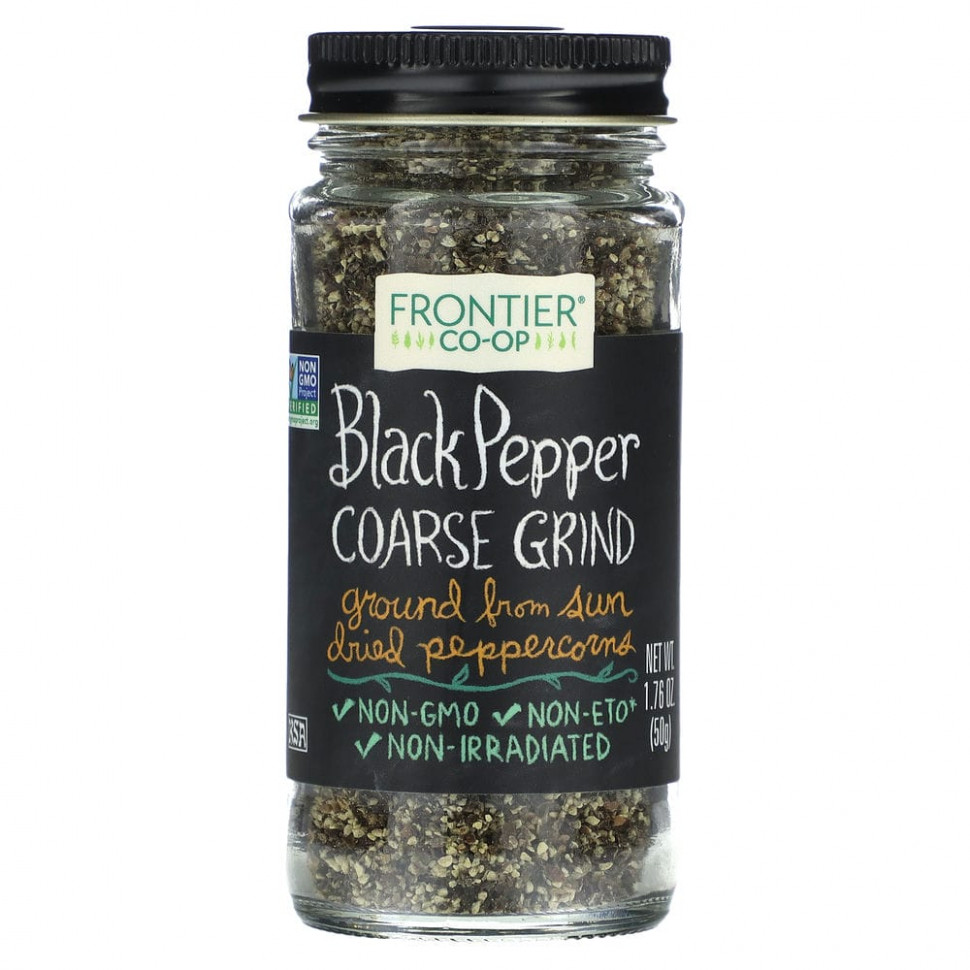  Frontier Co-op, Black Pepper, Coarse Grind, 1.76 oz (50 g)  IHerb ()