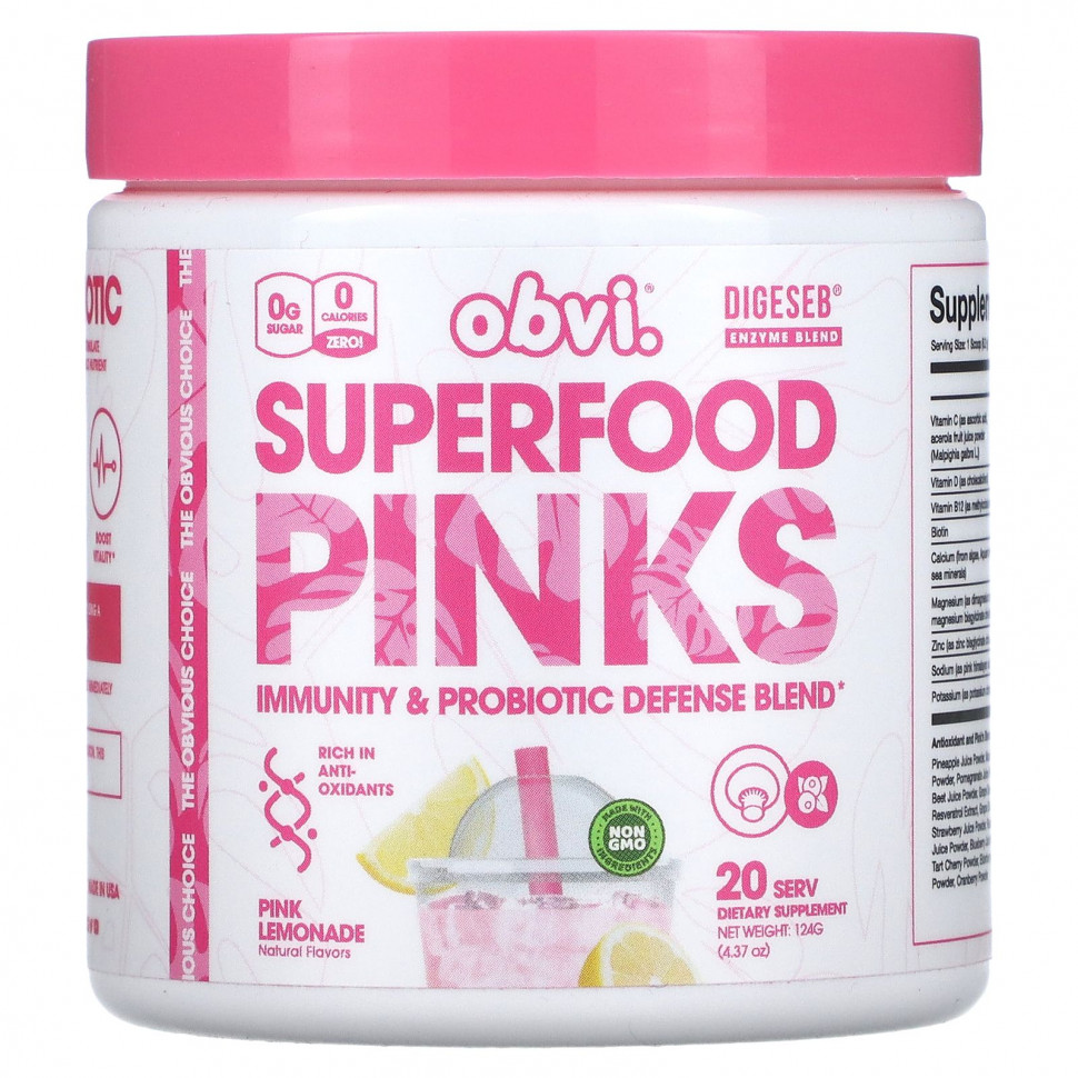  Obvi, Superfood Pinks,  , 124  (4,37 )  IHerb ()