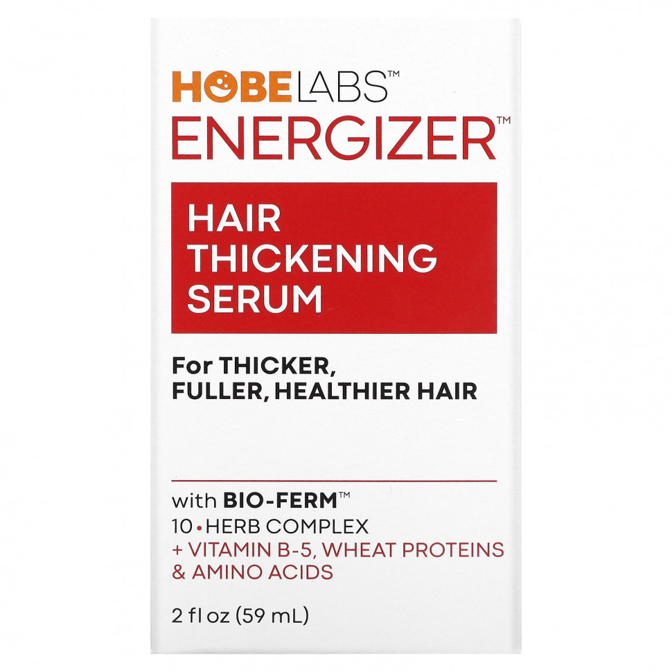   Hobe Labs, Energizer, Hair Thickening Serum, 2 fl oz (59 ml)   -     , -  