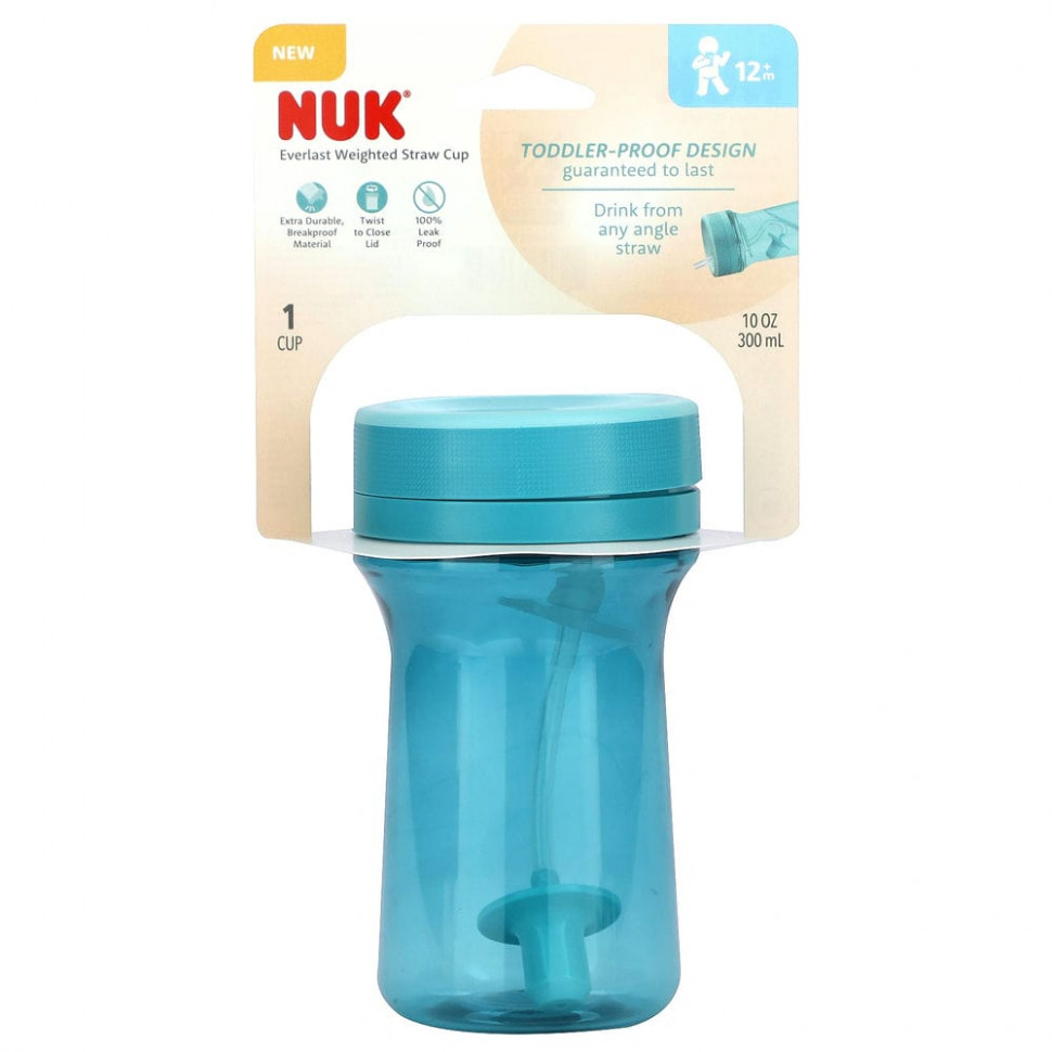   NUK, Everlast Weighted Straw Cup,    12 , , 300  (10 )   -     , -  