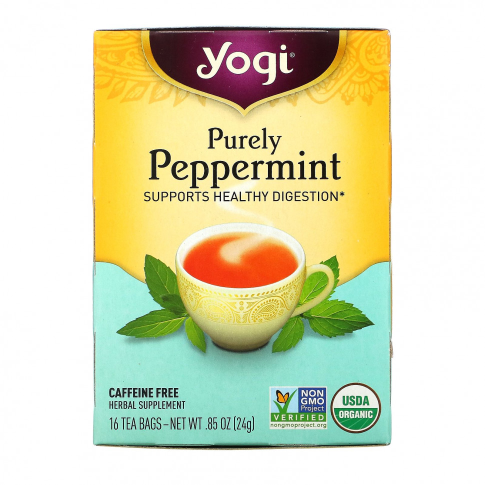  Yogi Tea, Purely Peppermint,  , 16  , 24  (0,85 )  IHerb ()