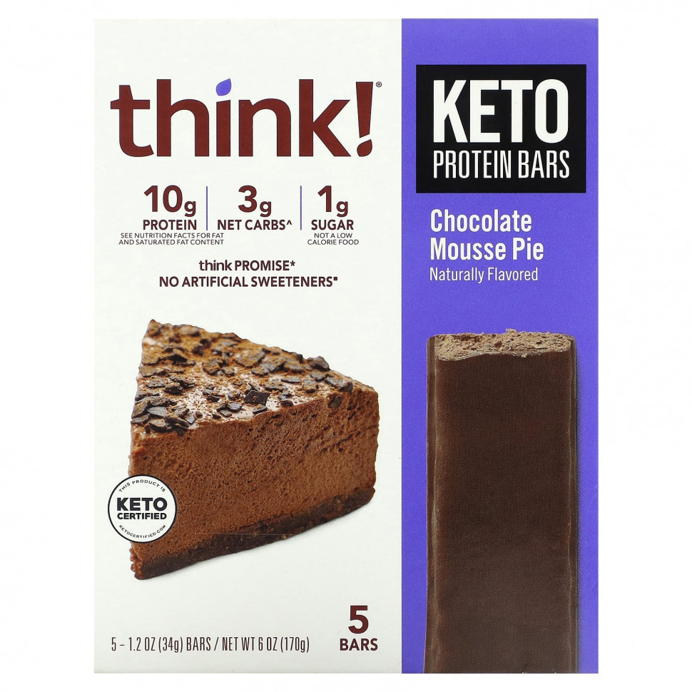   Think !, Keto Protein Bars,   , 5   34  (1,2 )   -     , -,   