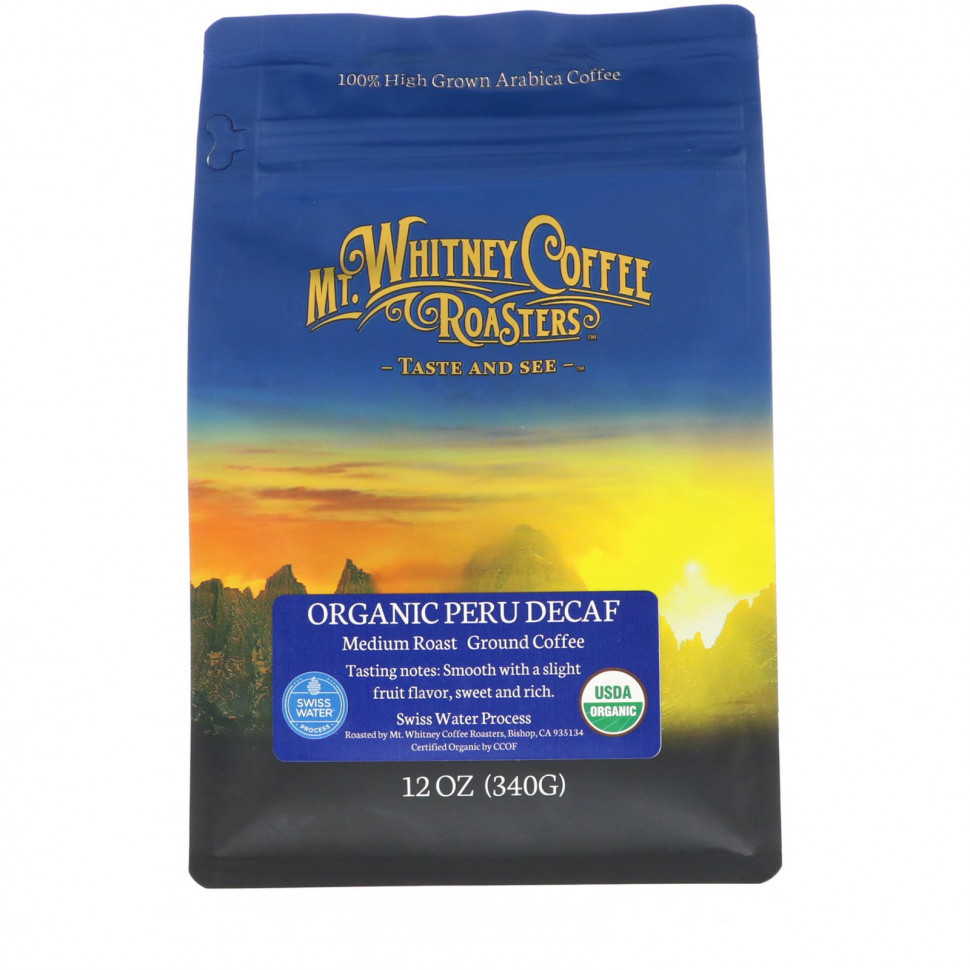  Mt. Whitney Coffee Roasters, Organic Peru Decaf,  ,  , 340  (12 )  IHerb ()