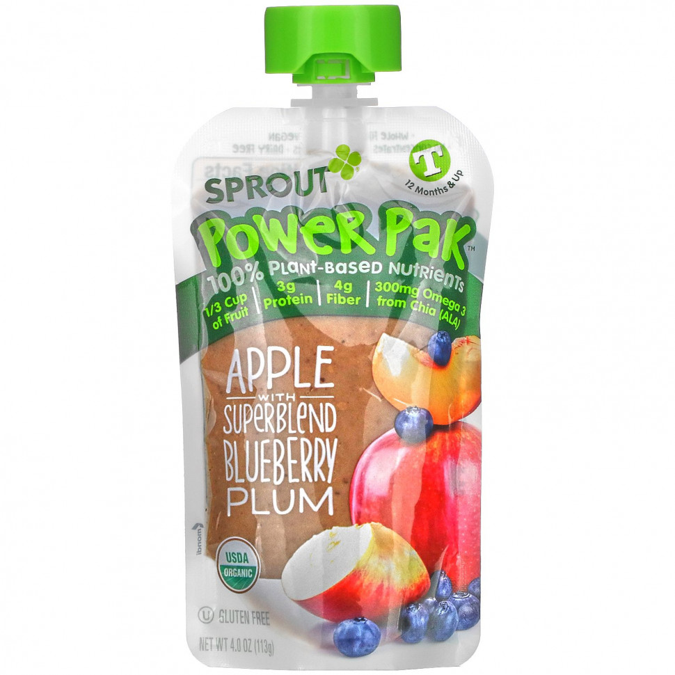   Sprout Organic, Power Pak,    12 ,     , 113  (4,0 )   -     , -  