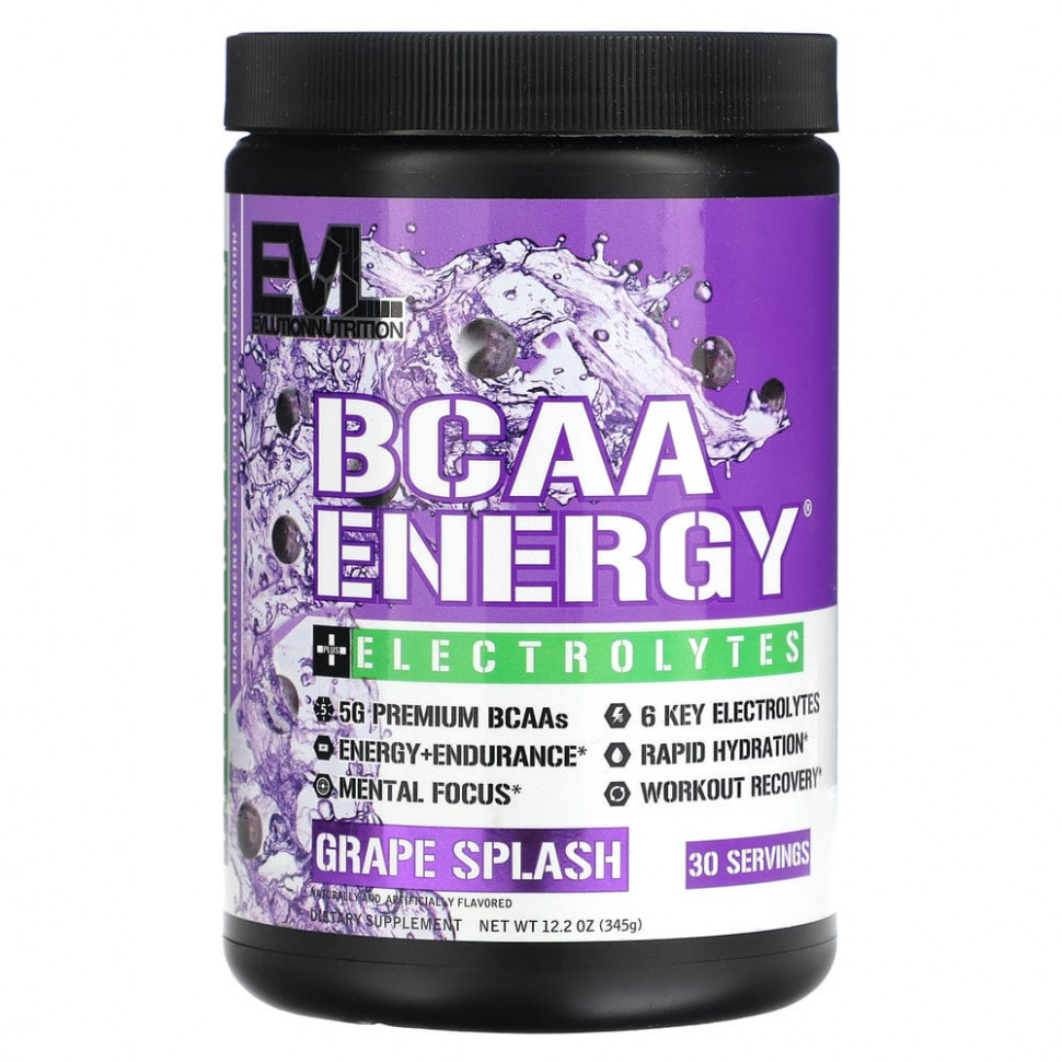   EVLution Nutrition, BCAA Energy Plus, ,   , 345  (12,2 )   -     , -  