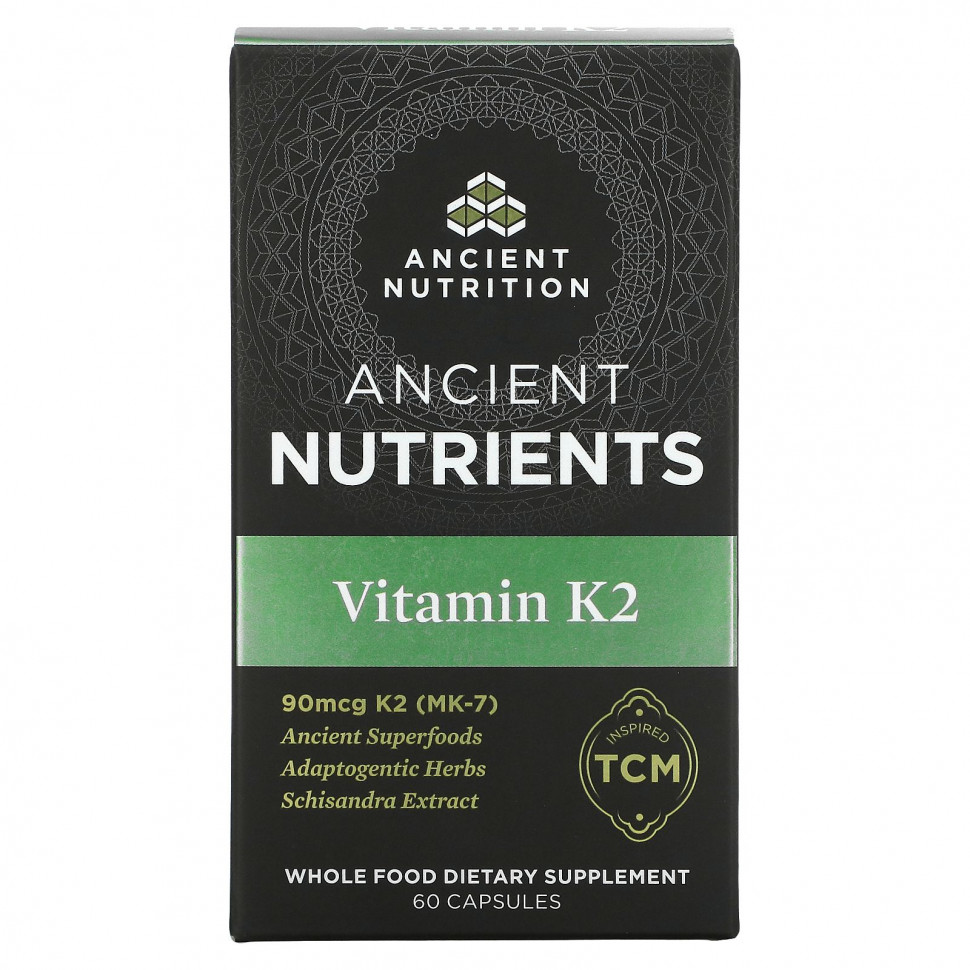   Dr. Axe / Ancient Nutrition, Ancient Nutrients,  K2, 60    -     , -,   