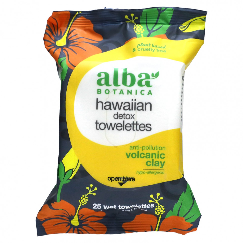   Alba Botanica, Hawaiian Detox Towelettes, 25     -     , -,   