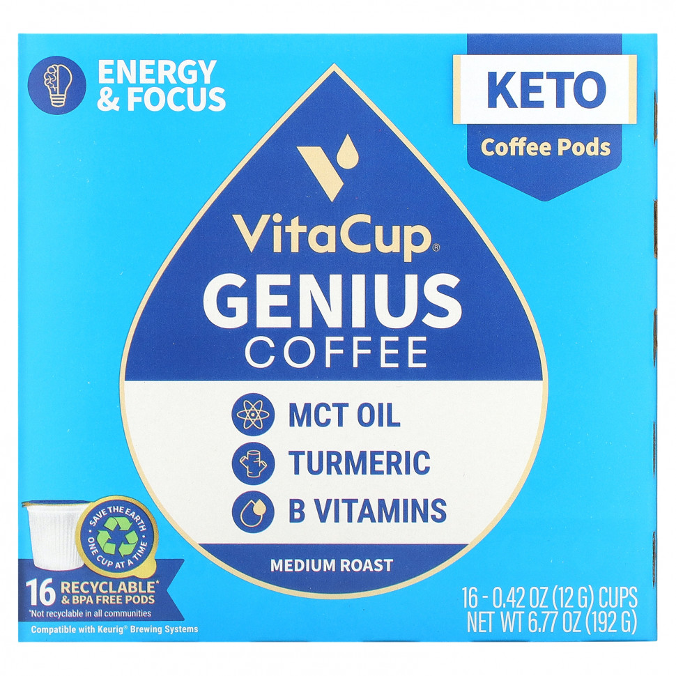  VitaCup, Genius Coffee,  , 16   12  (0,42 )  IHerb ()