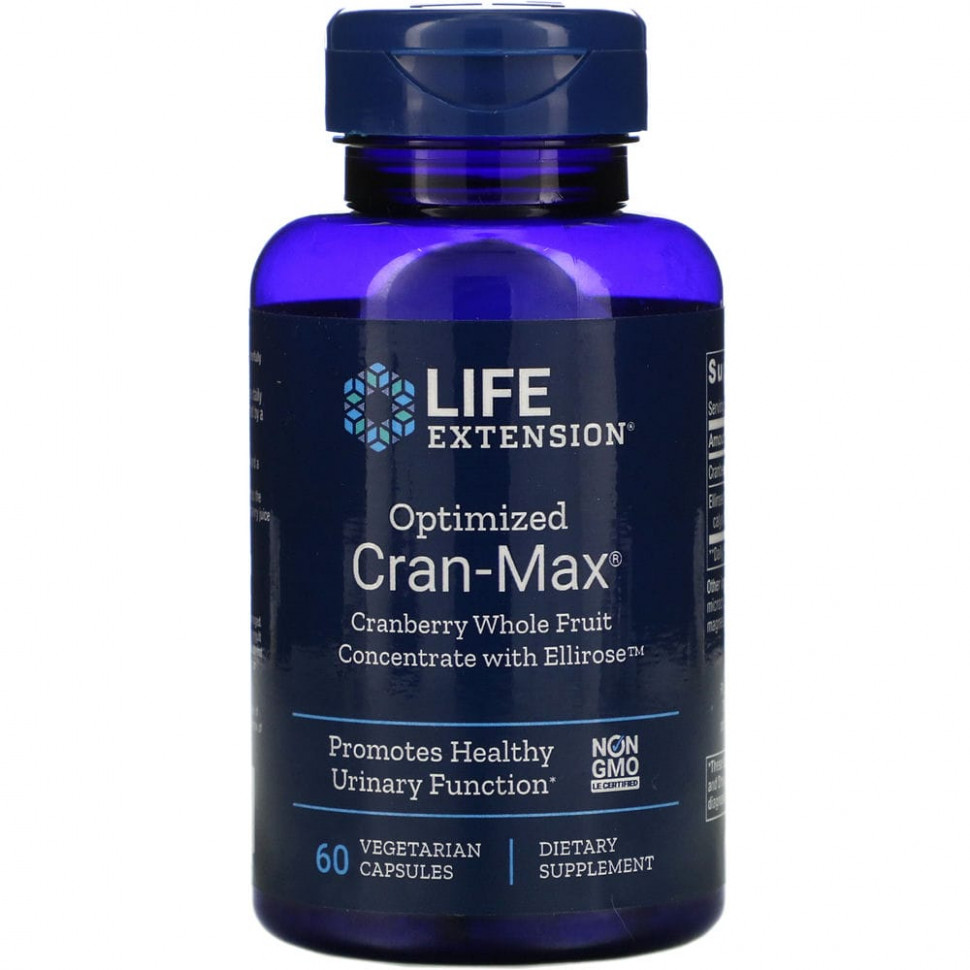   Life Extension, Optimized Cran-Max,       Ellirose, 60     -     , -  