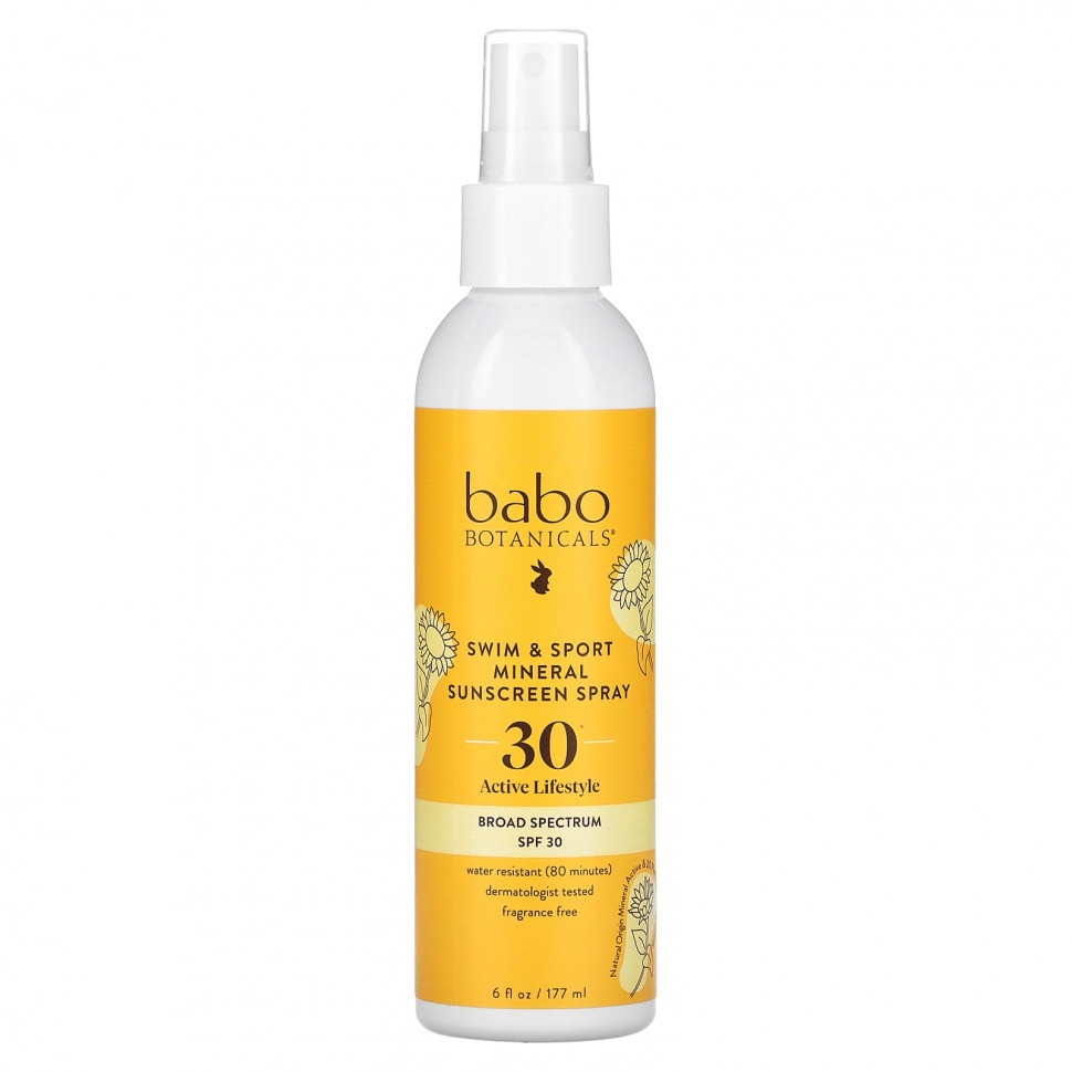   Babo Botanicals, Swim & Sport,    , SPF 30, 177  (6 . )   -     , -  