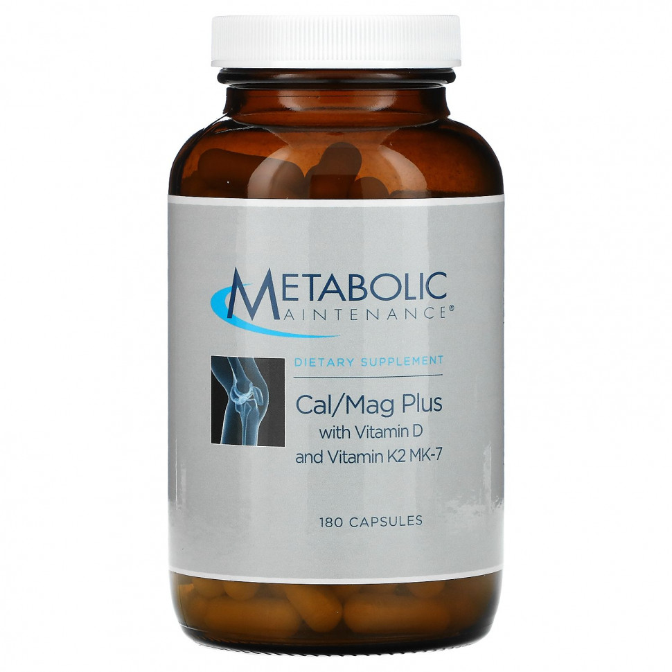   Metabolic Maintenance, Cal / Mag Plus   D   K2 MK-7, 180    -     , -  