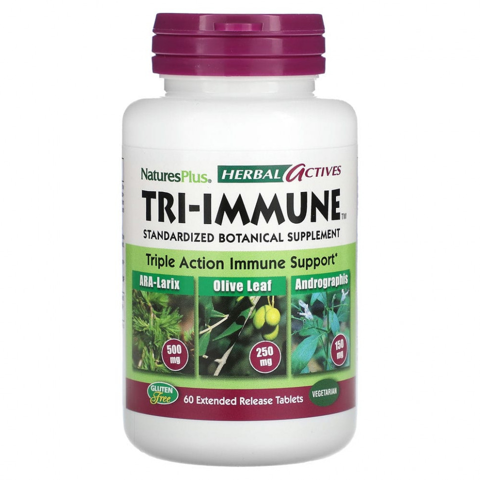   NaturesPlus, Herbal Actives, Tri-Immune, 60       -     , -  