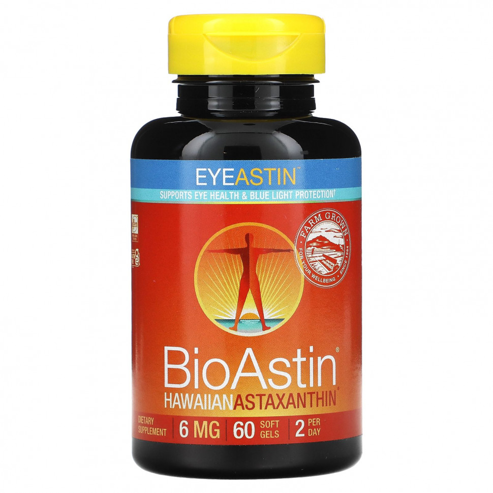  Nutrex Hawaii, BioAstin, EyeAstin,  , 6 , 60    IHerb ()