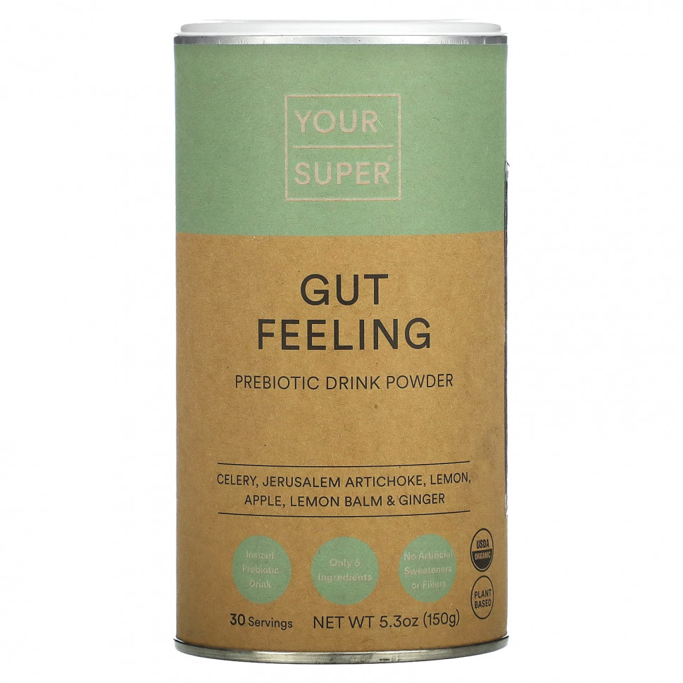   Your Super, Gut Feeling, Prebiotic Drink Powder , 5.3 oz (150 g)   -     , -  